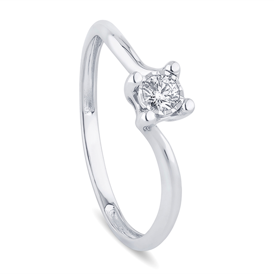 Anello Bliss Donna BL LUMINA in Oro bianco Diamante 0.10 Ct 20114548 - 20114548
